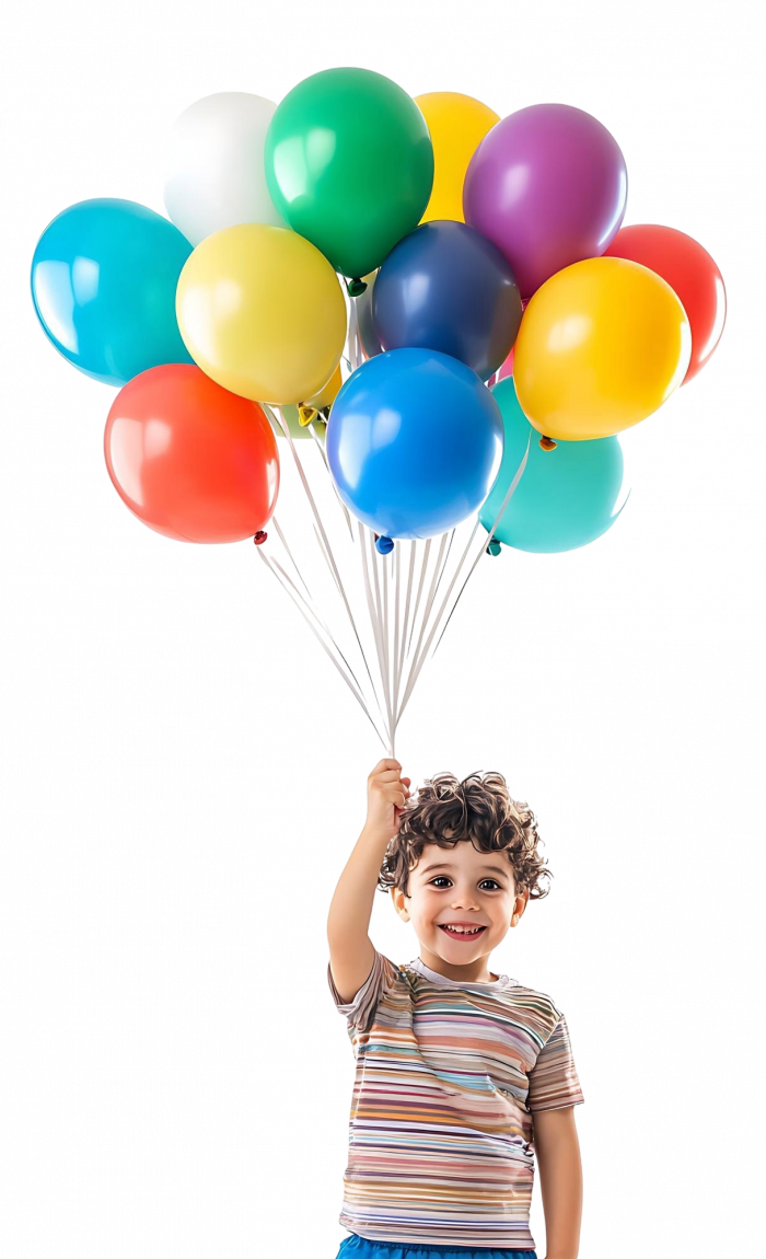 niño con globos